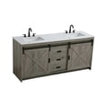thumbnail image 6 of Elegant Kitchen and Bath Austin 72 inch Double Bathroom Vanity in Rustic Grey, 6 of 10