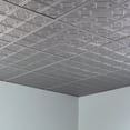 thumbnail image 2 of FASÄDE Traditional 4 Decorative Vinyl 2ft x 2ft Lay in Ceiling Panel in Argent Silver(5 Pack), 2 of 5