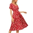 thumbnail image 5 of Luiryar Women Juniors Floral Chiffon Dresses for Women Flowy Homecoming Cocktail Dress Casual Beach Sun Dress, 5 of 7