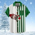 thumbnail image 2 of Shirts for Men Christmas 3D Digital Printing Button Down Short Sleeve Lapel Blouses Casual Loose Summer Tops D XXXL, 2 of 4