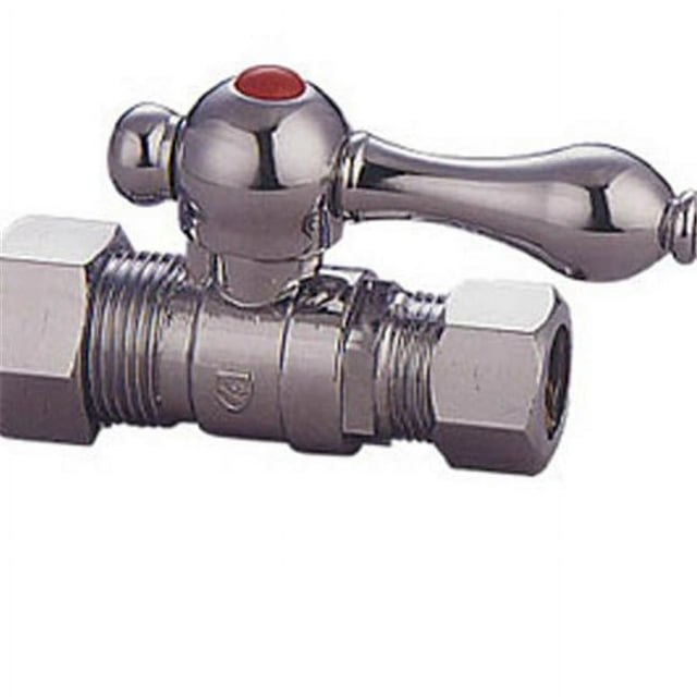 Kingston Brass CC44451 Straight Stop With .62 in. OD Compression x .5 in. OD Compression