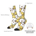 thumbnail image 2 of Yiaed Cartoon Chicken Print Great elasticity Crew Socks Sports socks for Men and Women, 2 of 5