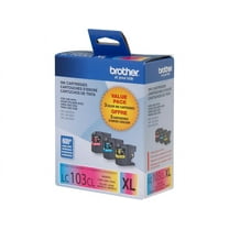 Brother Genuine High-yield Color Printer Ink Cartridge, LC1033PKS