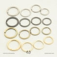 thumbnail image 6 of Key Rings Quality Keychain Rings Metal Flat Split Rings for Car Keys Attachment DIY Leathercraft 10pcs VTKR (1 3/16" (30mm) KR58, Gold), 6 of 9