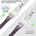 thumbnail image 5 of LED Light Strip Connectors 20 Waterproof LED Adapter Connectors Solderless LED Light Strip Connectors 4 Pin 10mm, 5 of 6