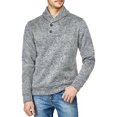 thumbnail image 2 of Tuphregyow Men Slim Button Up Mock Neck Sweater Solid Trendy Warm Winter for Casual Or Dressy Wear Knitted Pullover Sweaters with Ribbing Casual Long Sleeve Sweater Gray XXXL, 2 of 4