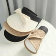 thumbnail image 5 of SkyAuks Sun Hats for Women with Hat Clip, Empty Top Wide Brim Bucket Hat with Bow, Khaki, 5 of 7