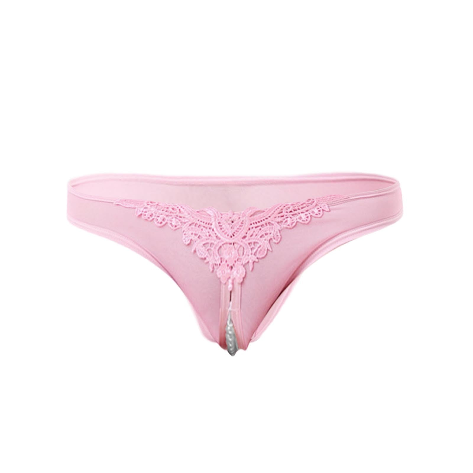  MKYOKO Womens Lace Open Crotch Thong Massage Pearl Transparent  Panties No Show Cotton Underwear Women (Hot Pink, L) : Clothing, Shoes &  Jewelry