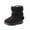Black, variant on POIUYTR Girls Snow Boots Fleece Lining Warm Winter Non-Slip Boots Outdoor Shoes with Cute Ball for Toddlers/Little Kid