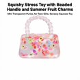 thumbnail image 3 of Squishy Stress Toy with Beaded Handle and Summer Fruit Charms, Mini Transparent Purse, for Teen Girls, Sensory Squeeze Toy, 3 of 3