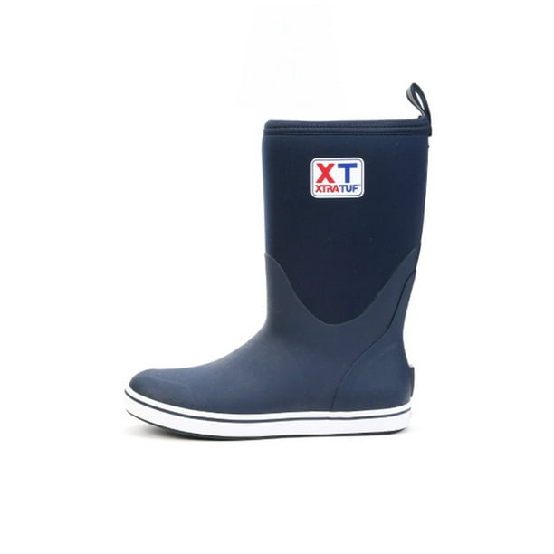 Xtratuf Men's 12'' Neoprene Deck Waterproof Boots Navy Neoprene 6 M