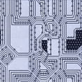 thumbnail image 1 of Ahgly Company Machine Washable Indoor Square Transitional Lavender Blue Area Rugs, 5' Square, 1 of 7