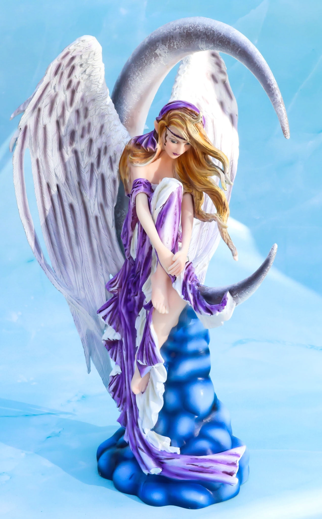 Large Celestial Crescent Moon Dreamer Fairy Statue 12