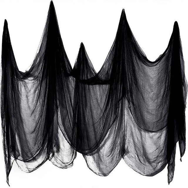 Tela de miedo de Halloween Zhivalor Hilo de algodón negro 215x500cm Decoración de miedo