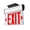 Red Double-Sided Mirrored, variant on MW Lighting Green LED Emergency Exit Sign, Double-Sided Rotating Mirrored Acrylic Plate & Aluminum Housing, UL Damp Location Listed, Hardwired, Canopy Included for Top/Side/Wall Mount Commercial Use