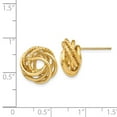 thumbnail image 3 of 14K Yellow Gold Earring Love Knots Women'S 13 mm Knot Earrings, 3 of 3