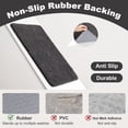 thumbnail image 4 of BULULOM Classic Collection Solid Color Minimalist Gray Microfiber Bath Rugs, 16" x 24", Non-Slip Backing, 4 of 8
