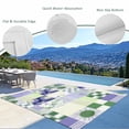 thumbnail image 3 of Spring Floral Checkered Outdoor Rug for Patio/Deck/Porch, Non-Slip Large Area Rug 6 x 9 Ft, Sage Green Purple Buffalo Plaid Indoor Outdoor Rugs Washable Area Rugs, Camping Rug Carpet Runner, 3 of 8