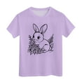 thumbnail image 4 of Happy Easter Shirt Girls 2025 Trendy Easter Eggs Bunny Printed Kids Tee Summer Short Sleeve Crewneck T Shirt 3-13Y Easter Outfit Baby Boy, 4 of 4