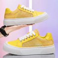 thumbnail image 4 of Men's Light Blue Mesh Breathable Platform Sneakers, Casual Summer Low-Top Shoes, 4 of 10