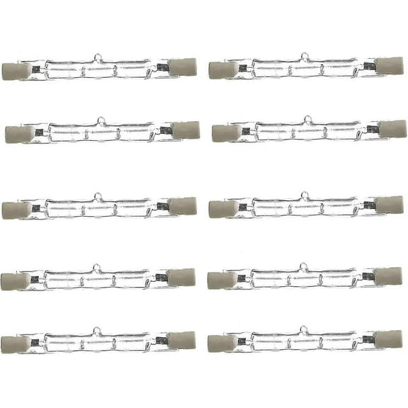 R7s Linear Halogen Bulbs 120w, Eco Halogen Energy Saving Floodlight Security Light Bulbs J78, Linear Halogen Floodlight 78mm Length Pack Of 10