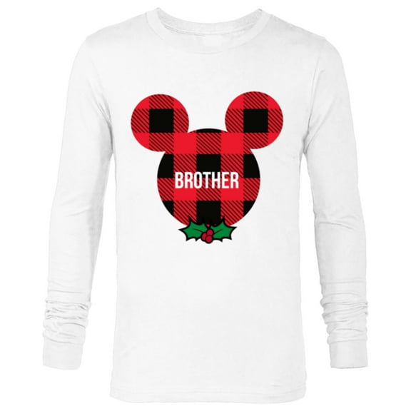 Disney Mickey Mouse BROTHER Holiday Family - Long Sleeve T-Shirt for Men - Customized-White