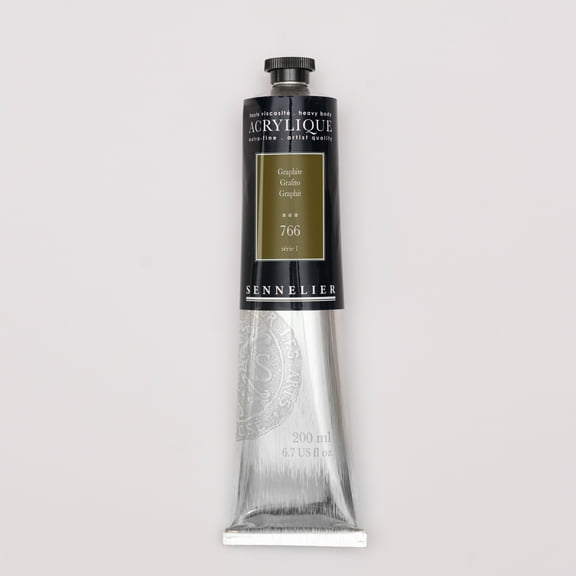 Sennelier Extra-Fine Artists' Acrylic Color, 200ml Tube, Graphite S1