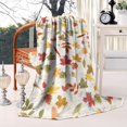 thumbnail image 2 of Autumn Fall Leaves Pattern Blanket,Comfortable Soft Flannel Throw Blanket,All Season,Warm Lightweight Blankets for Sofa Bed Couch Living Room Chair,60"x80", 2 of 4