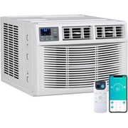 MemoryField 18000 BTU Window Air Conditioner with Supplemental Heat, Window AC Unit with Remote, Cool/Heat/Dry/Fan-Only Functions, WiFi Enabled, Cooling Rooms Up to 1000 Sq Ft, 230/208V