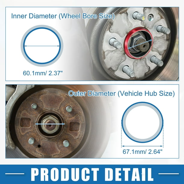 Anneaux Centraux WHEEL CONNECT 106mm - Alliage Aluminium Jantes