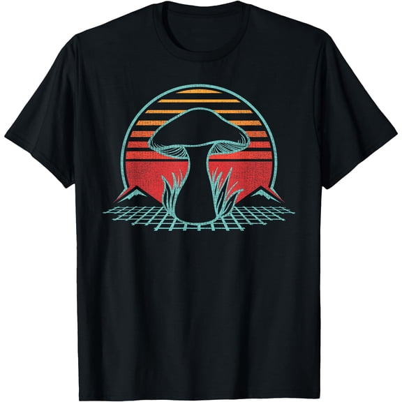Mushroom Mycology Fungi Lover Retro Vintage 80s Style Unisex T-Shirt for Men Women Kids Toddler