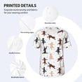 thumbnail image 3 of Zufioo Yoga Labrador Retriever Print Men's Baseball Short Sleeve, Moisture Wicking Button-Down Hip Hop Tee-XX-Large, 3 of 7