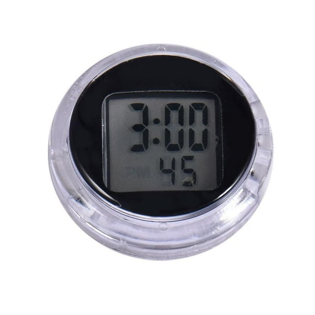 Motorcycle Watch Waterproof Mini Stick-on Digital Clock Motorbike Mount Watch with Stopwatch