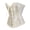 Beige, variant on Plus Size Women Embroidered Boned Corset Bustiers Top Beige 2XL