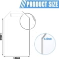 thumbnail image 2 of 25 Pcs Clear Luggage Tag 3.35 x 1.97 x 0.11 Inches Seating Reserved Tags Blanks Acrylic with Holes and Metal Rope for Guest Keychain Table Wedding, 2 of 4