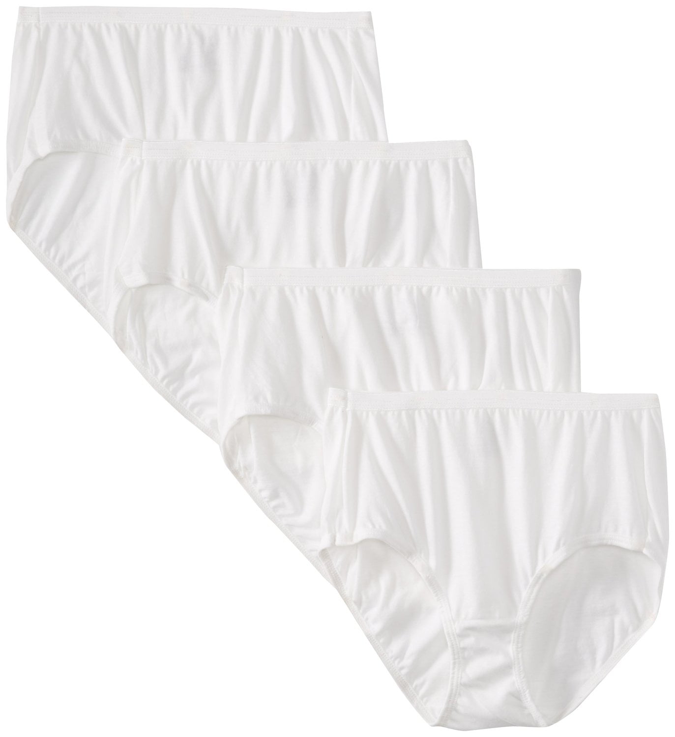 Hanes Women's Ultimates Brief Panties 4 Pk + 1 Free 40K5B1 White 7