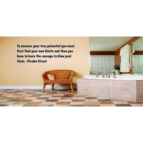 Design With Vinyl To Uncover Your True Potential You Must Artwork First Find Your Own Limits Wall Decal for Family - Your True Potential Themed Décor - Size: 16 In x 16 In