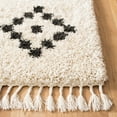 thumbnail image 5 of SAFAVIEH Moroccan Fringe Shag Serafim Geometric Area Rug, Cream/Charcoal, 3' x 5', 5 of 6