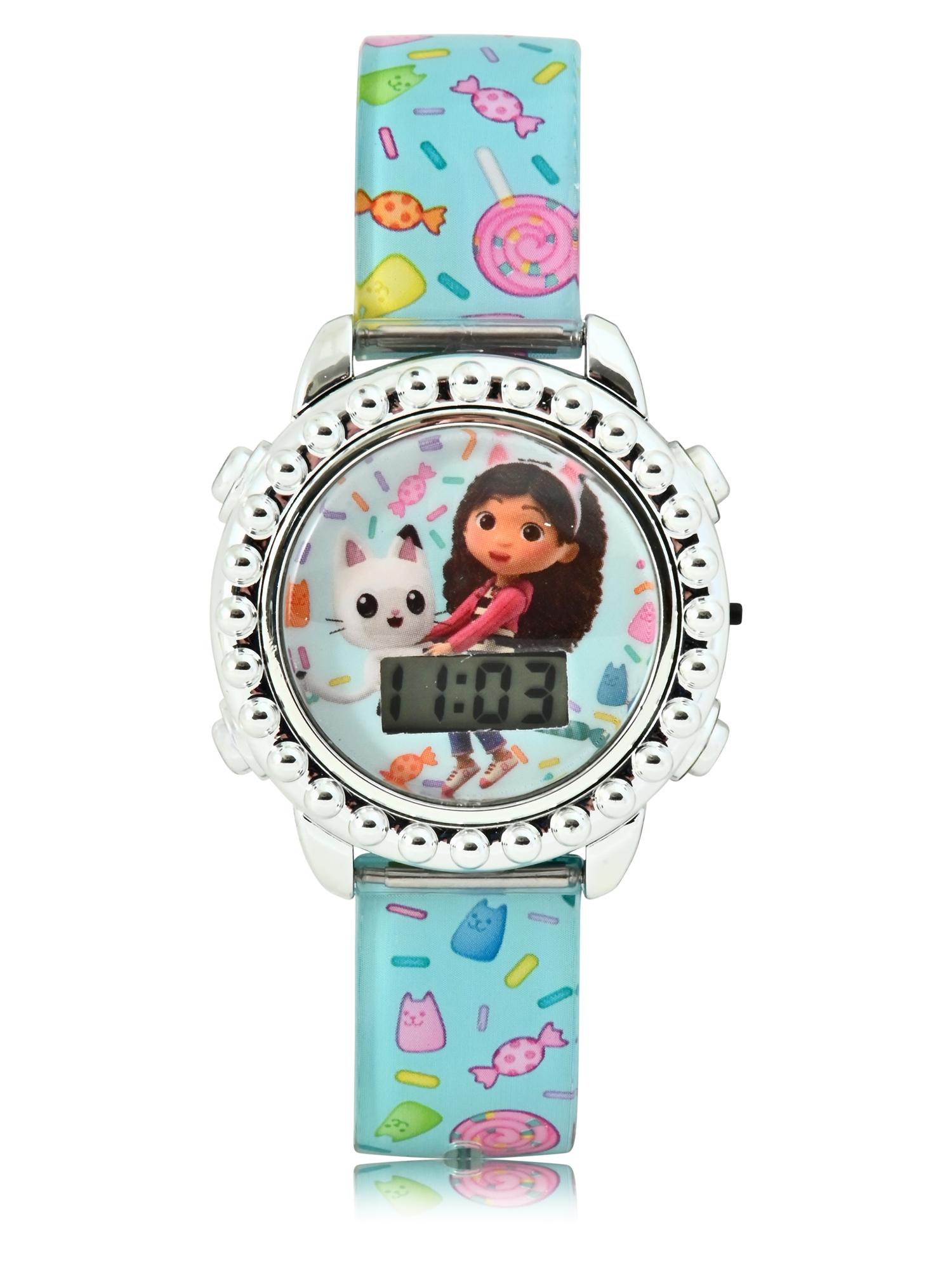 GAB4048WM Gabby Kids Molded Case Flashing Lights LCD Watch with Printed Strap - image 3 of 3