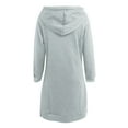 thumbnail image 5 of Outfmvch Hoodies Womens Hoodies Womens Autumn And Winter Loose Solid Long Hooded Dress With Pocket Zip Up Hoodie Women Gray Xl, 5 of 5