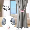 thumbnail image 3 of 4/6 Pcs Magnetic Curtain Tiebacks, Modern Simple Style Curtain Tiebacks, Decorative Drape Ties and Holdbacks Holder for Window Draperies, Curtain Clips Rope Straps Magnet Home Office, 3 of 6