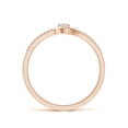 thumbnail image 2 of ANGARA Natural Diamond Heart Promise Ring in 14K Rose Gold for Women (Size-2.5mm | Color-H | Clarity-SI2) | April Birthstone, Birthday, Anniversary, Jewelry Gift for Women | Natural Diamond Ring, 2 of 10