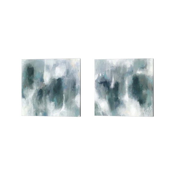 Metaverse Victoria Borges 'Teal Tempest' Canvas Art (Set of 2)
