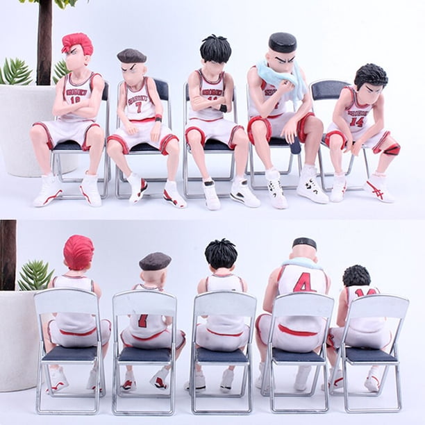 Figuras de acción del Anime SLAM DUNK Sakuragi Hanamichi, juguetes de colección en PVC de 11cm, Rukawa Kaede Akagi Takenori Mitsui Hisashi, 5 piezas Gong Bohan LED
