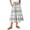 Light Gray, variant on Ladies' Casual Plaid Print Elastic Waist Drawstring Midi Skirt Army Green L
