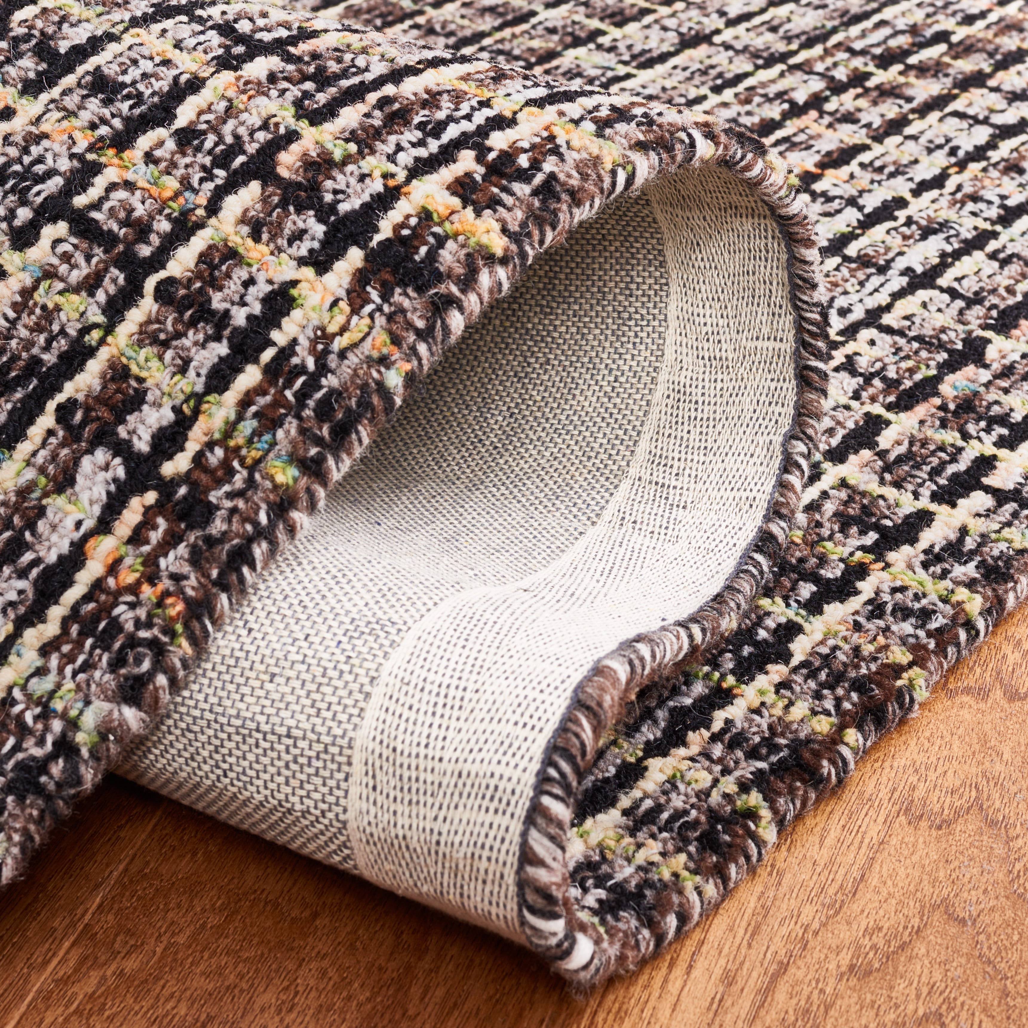 SAFAVIEH Abstract Cornelia Trellis Area Rug, Brown/Black, 4' x 6'