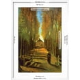 thumbnail image 5 of Art.com Autumn Tree Lined Lane Leading To a Farm House Art Print by Vincent van Gogh, White Frame Wall Art, 21" x 29", 5 of 5