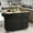 Black, variant on Foldable Drop Leaf Breakfast Bar | Rolling Kitchen Island with Locking Wheels and Drawers | Space - saving Kitchen Solution
