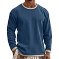 thumbnail image 2 of HAJWOH Men's Cotton Long Sleeved Lightweight Soft Athletic Crew Neck Gym Tops for Running Lounging Basic Shirts, 2 of 5
