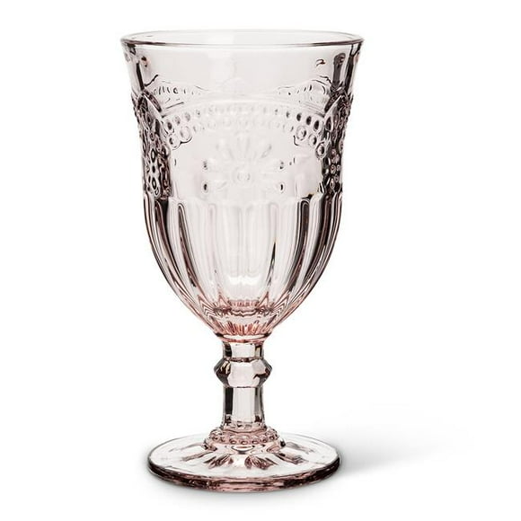 6.5 in. Flower Wine Glass, Pink